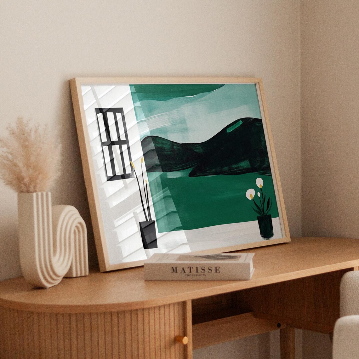 Modern Minimal Landscape, Abstract Window View - Image 6