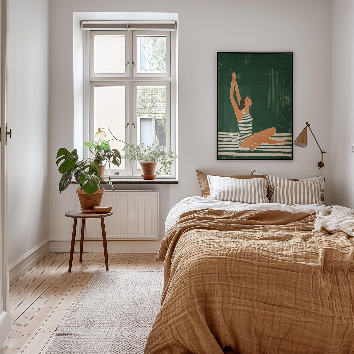 Woman Stretching, Minimalist Wellness Decor - Image 3