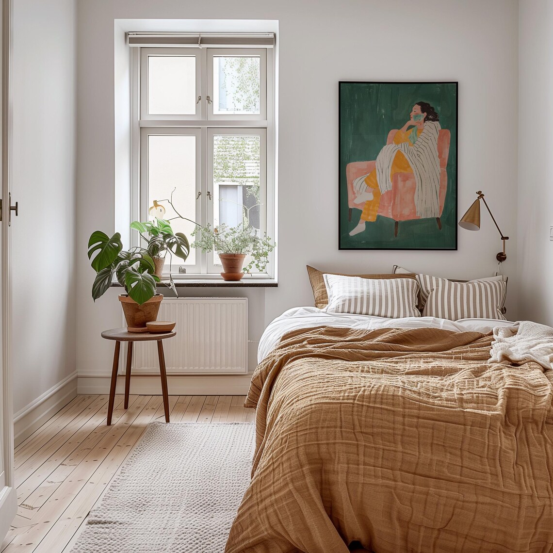 Relaxed Woman Portrait, Modern Abstract Wall Art - Image 3