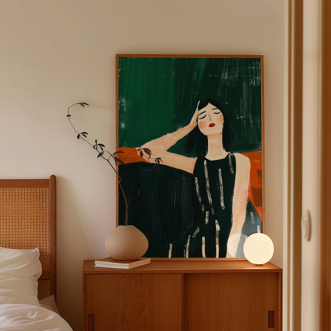 Minimalist Woman In Black Dress, Feminine Portrait - Image 4