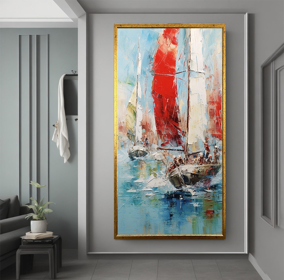 Ships Ship Landscape, Seascape Painting - Image 2