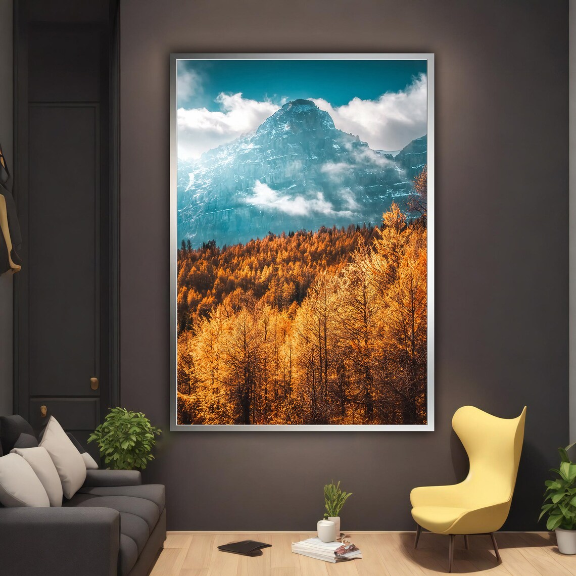 Fall Landscape Forest And Mountain Travel Poster - Image 2