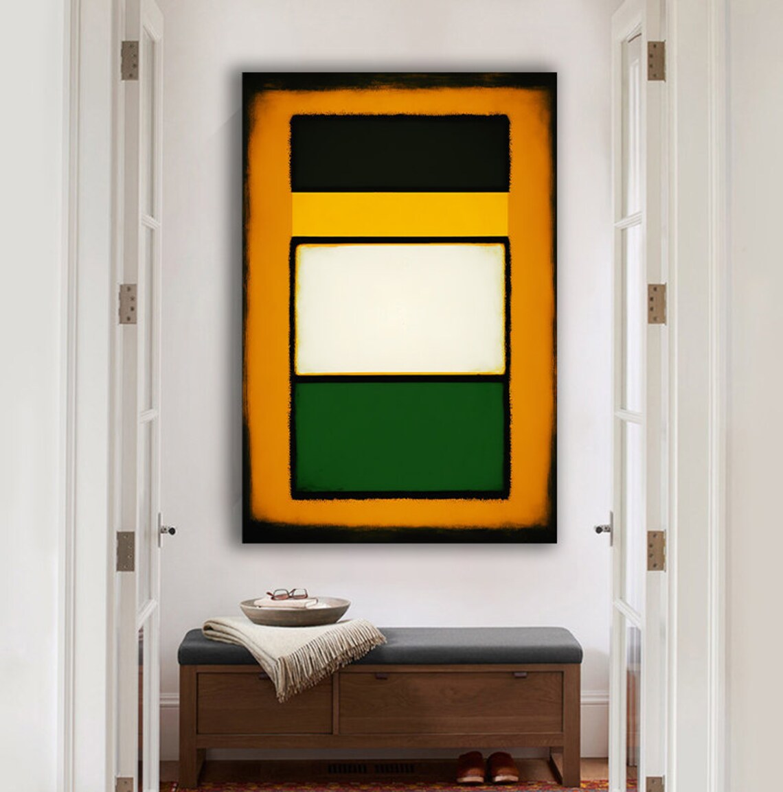 Mark Rothko Mix Painting Rothko Reproduction Rothko Orange And Green Abstract Wall Art - Image 2
