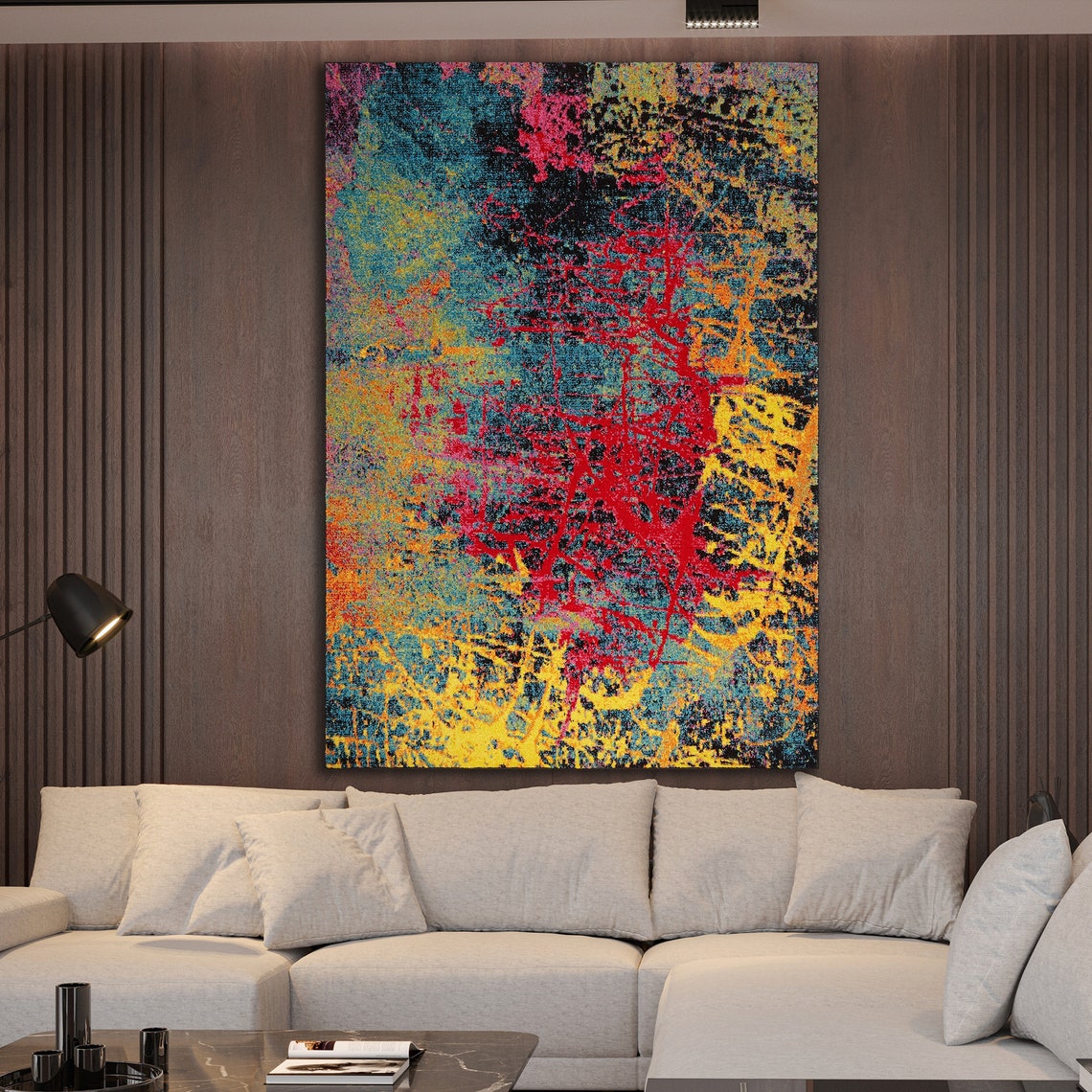 Colorful Abstract Grunge Splash Paint Texture Modern Art Poster - Image 3