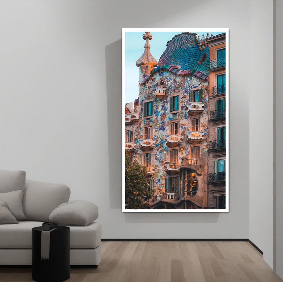 Casa Batllo Gaudi Mosaic Facade Barcelona Spain Travel Poster - Image 3