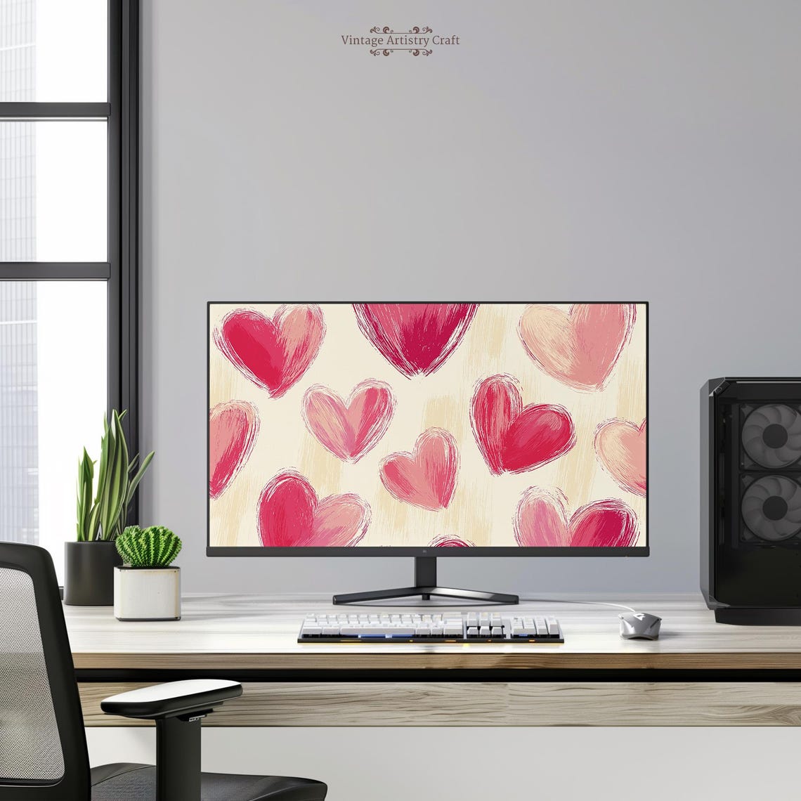 Valentines Day Wallpaper Cute Hearts Romantic Desktop 4k Pc Mac Laptop Macbook Windows Charming Love Background Instant - Image 3