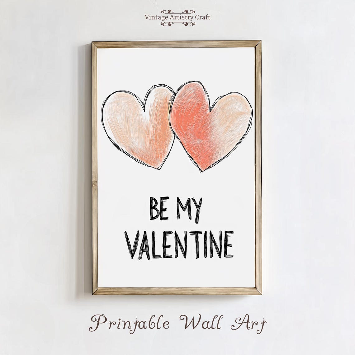 Be My Valentine Heart Card Romantic Gift Box Styled Scene Poster - Image 5
