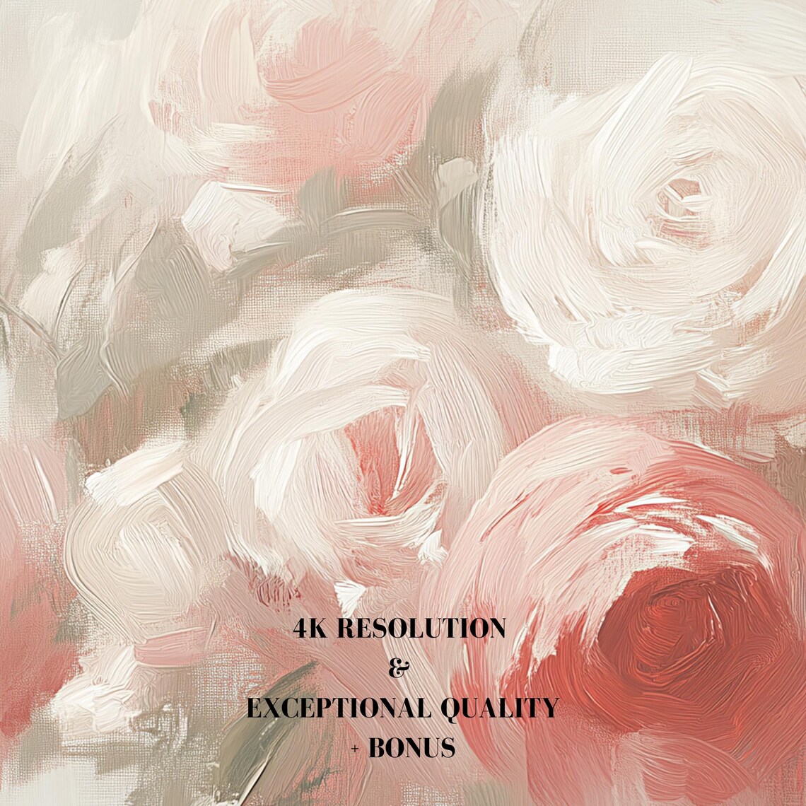 Blush Pink Roses Bouquet Elegant Watercolor Romantic Floral Poster - Image 7