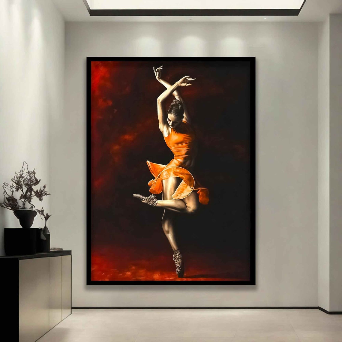 Ballerina Dancer Woman Snat Salsa Girl Poster Sprat Girl Print Music Poster Ballerina Framed Painting - Image 3