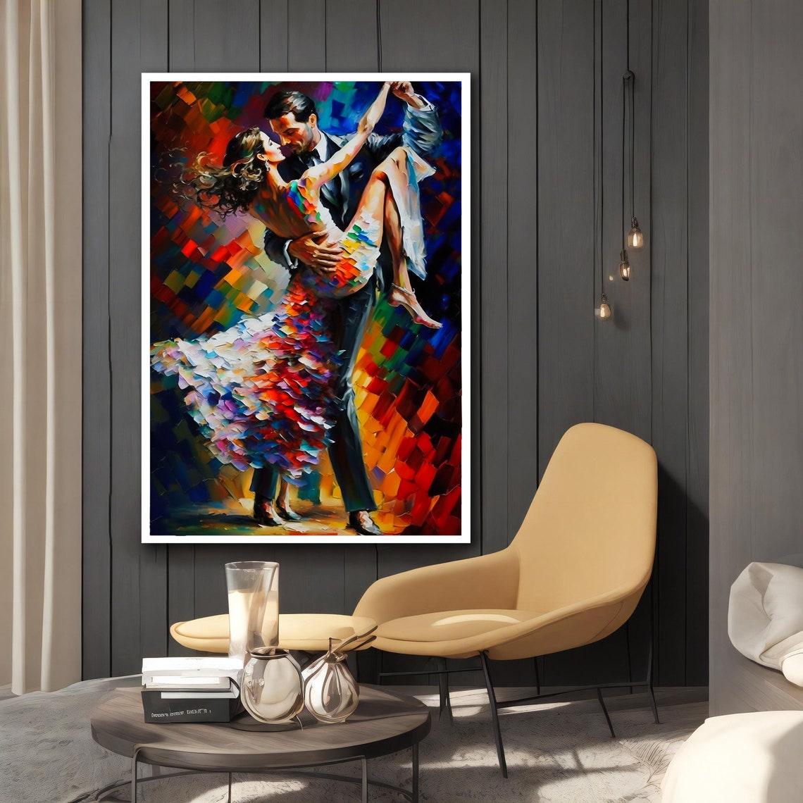 Colorful Dancing Painting Abstract Dance Poster With Different Frame Options For Your Home And Office Modern Decor Ideas - Image 3