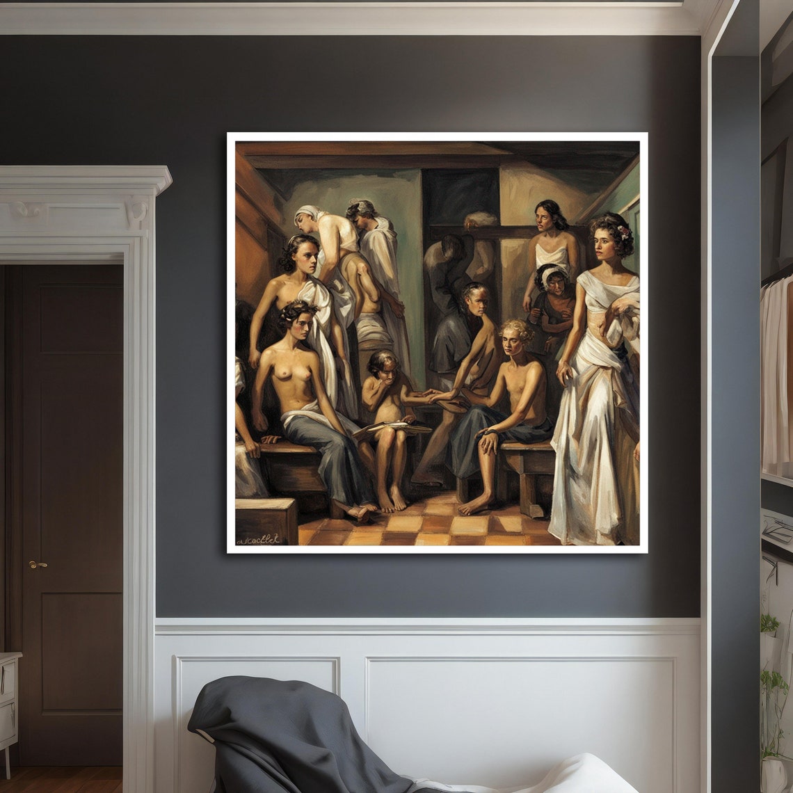 Thinking People Nude Painting Historical Paintings Modern Decor Ideas For Your Home And Office With Different Frame Options - Image 3