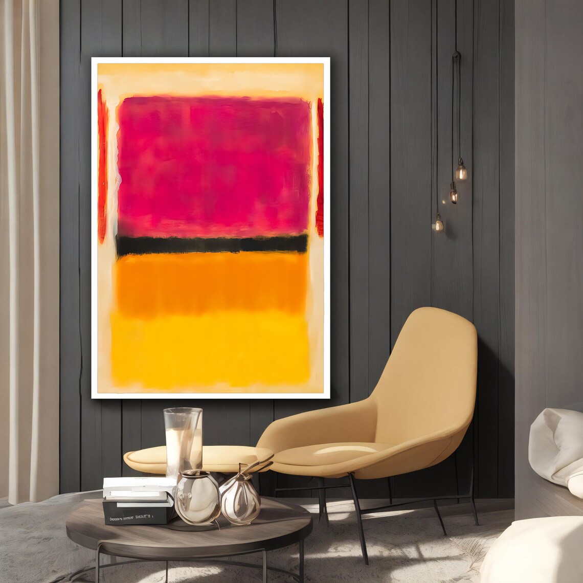 Mark Rothko Red Orange Yellow Colorful Mix Rothko Art Mark Rothko Art With Different Frame Options For Your Home And Office - Image 2
