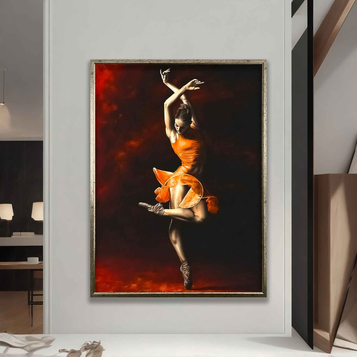 Ballerina Dancer Woman Snat Salsa Girl Poster Sprat Girl Print Music Poster Ballerina Framed Painting