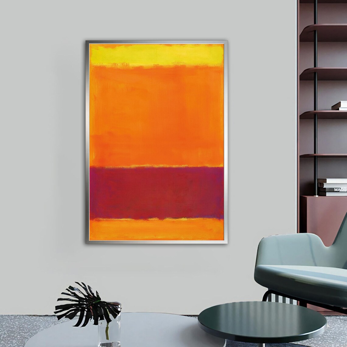 Mark Rothko Yellow Orange Red Colorful Mix Rothko Art Mark Rothko Art With Different Frame Options For Your Home And Office - Image 4