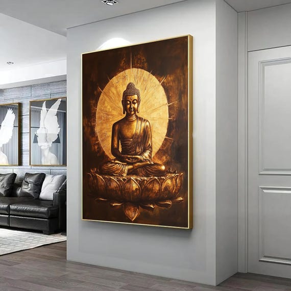 Gold Buddha Gold Buddha Wall Art Gold Wall Decor Buddha Wall Art Buddha Poster