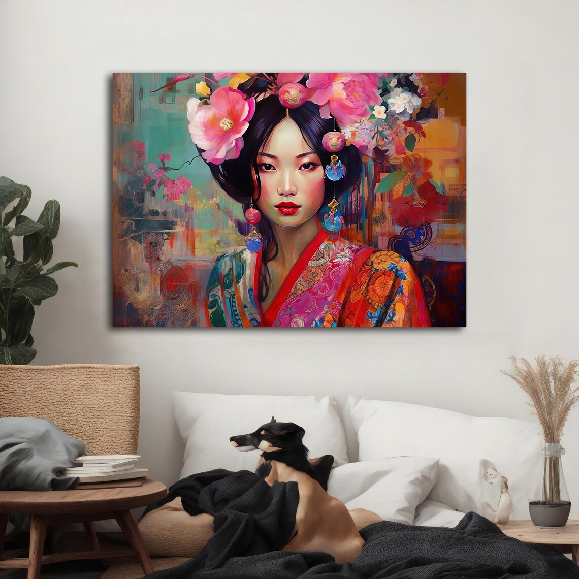 Geisha Woman Japanese Art Poster, Asian Wall Decor - Image 2