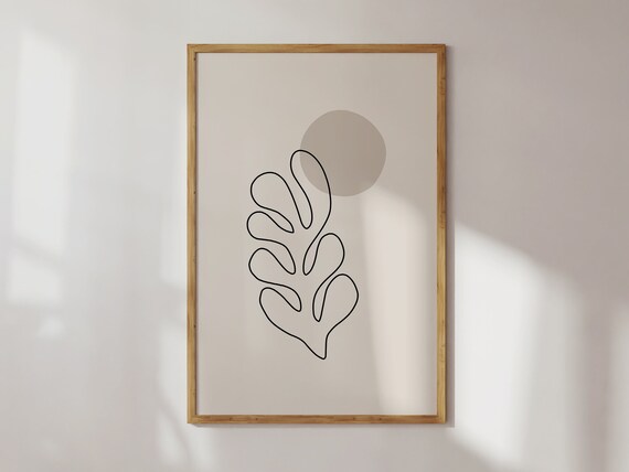 Matisse Print Matisse Leaf Wall Art Matisse Exhibition Art Neutral Matisse Wall Art Black Matisse Art Black And Beige Art Boho Print