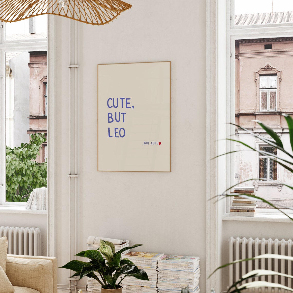 Cute But Leo Zodiac Sign Poster for Funny Dorm Room Wall Decor - Image 3
