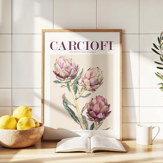 Artichoke Vintage Kitchen Art Print
