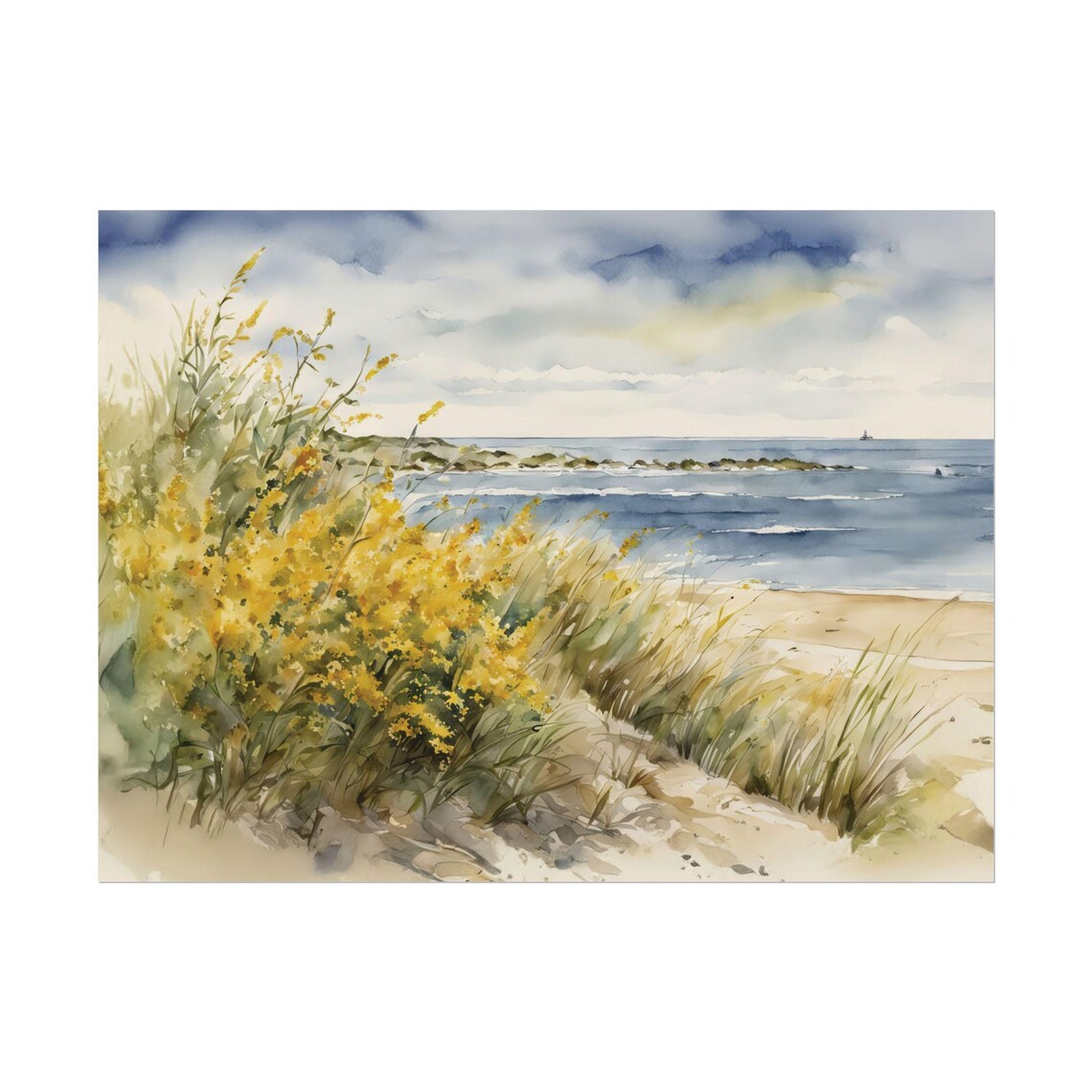 Cape Cod And Seaside Goldenrod Coastal Print