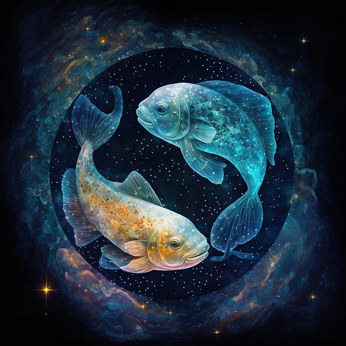 Pisces Zodiac Art Print
