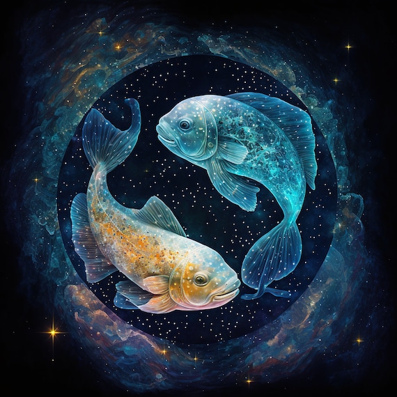 Pisces Zodiac Art Print