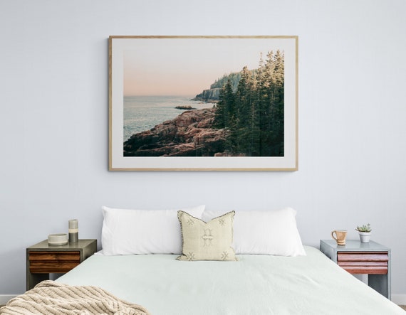 Maine Ocean Beach Art Print, Coastal Decor