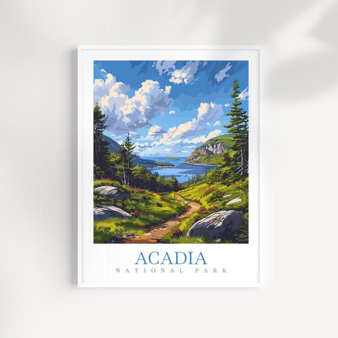 Acadia National Park Maine Scenic Coastal Trail Vista Poster