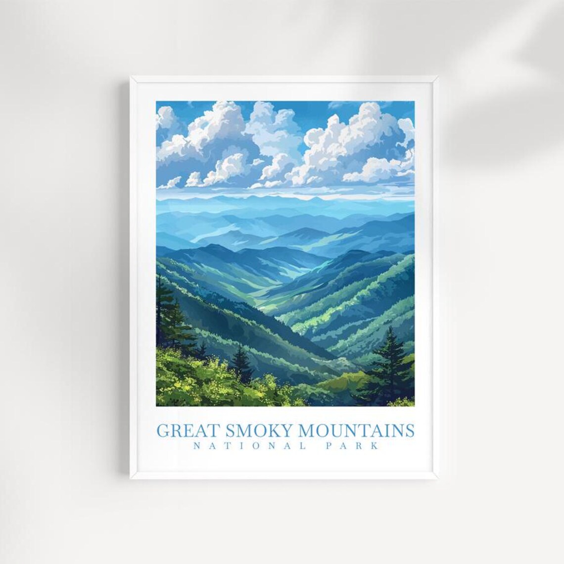 Great Smoky Mountains National Park Blue Ridge Travel Poster