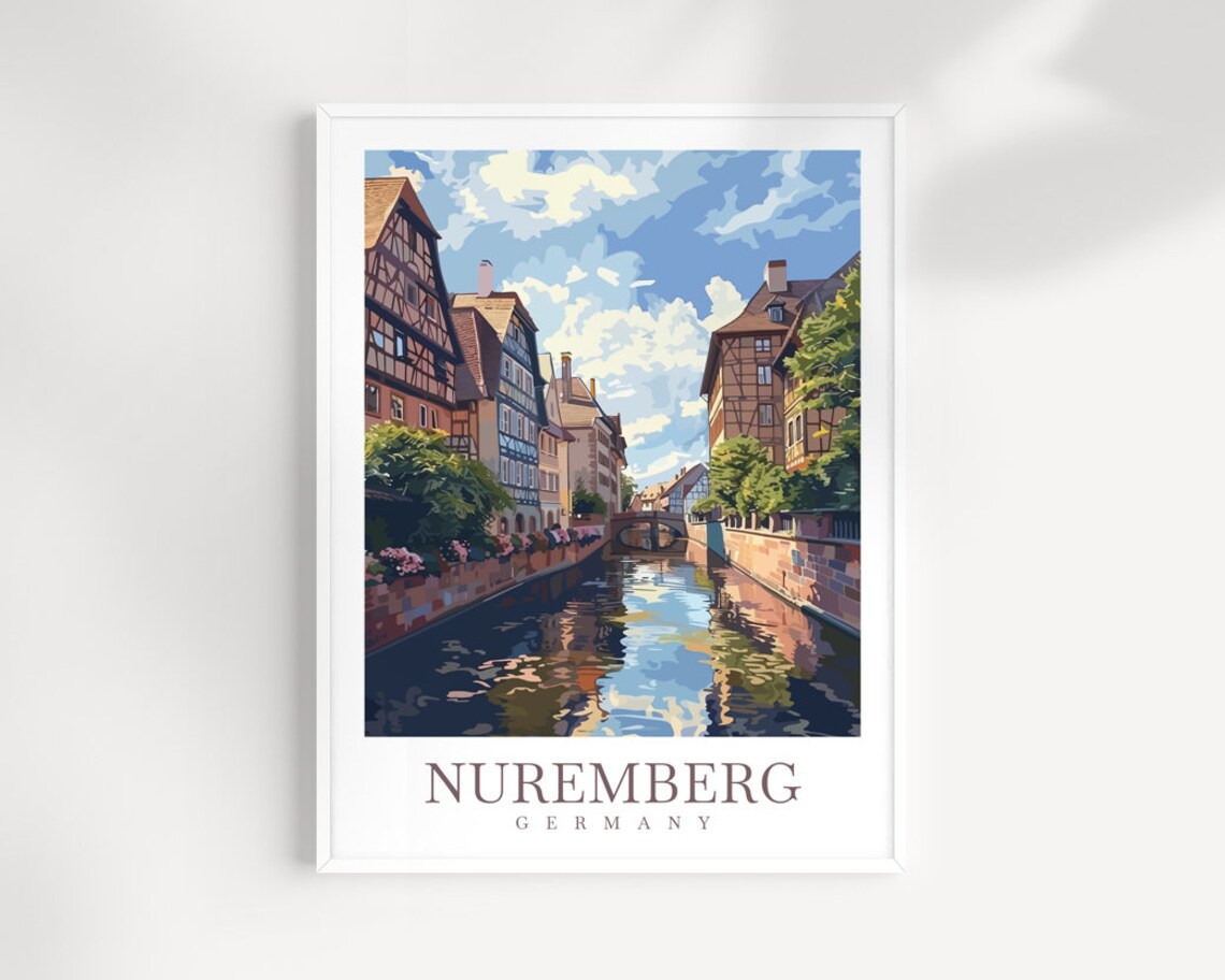 Nuremberg Travel Poster, Germany Wall Decor