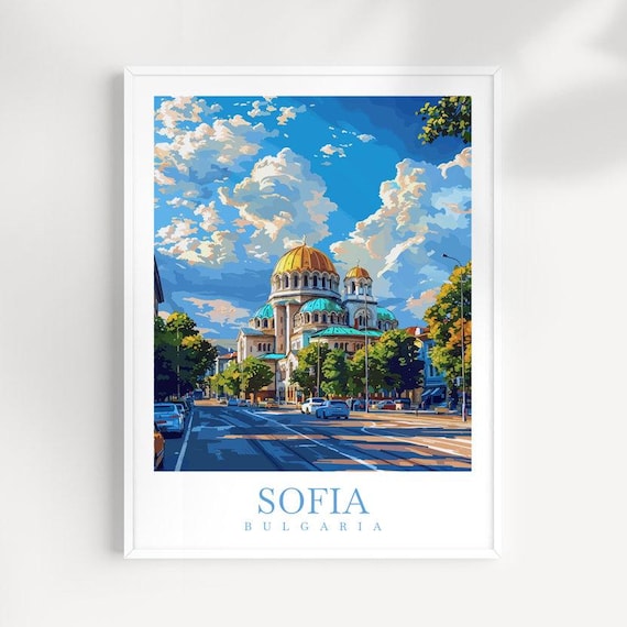 Sofia Bulgaria Travel Print Cityscape Wall Art