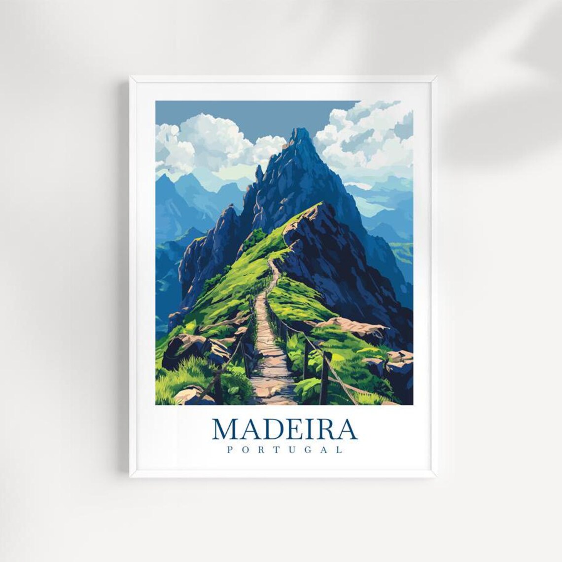 Madeira Travel Print, Portugal Mountain Landscape