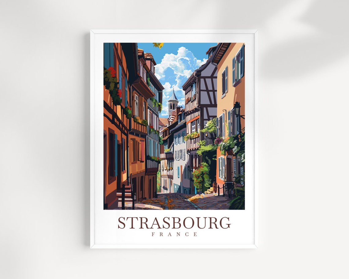 Strasbourg Travel Print France Poster Wall Hanging Home Decoration Strasbourg France Gift Art Lovers Wall Art Print Art Strasbourg Art