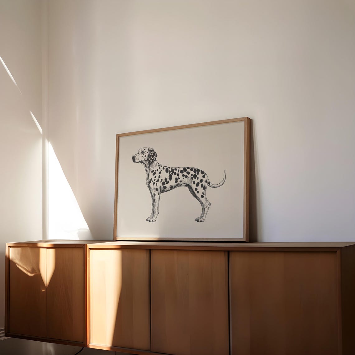 Dog Horizontal Print Dalmatian Dog Wall Art Antique Vintage Painting Farmhouse Wall Decor Country Wall Art Dog Drawing Retro Dog Print - Image 3