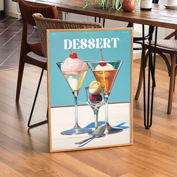 Colorful Kitchen Art Foodie Art Print Ice Cream Print Kitchen Print Cafe Art Print Dessert Wall Art Wayne Thiebaud