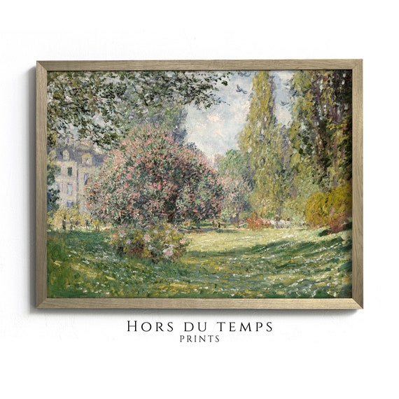 Claude Monet Garden Park Oil Painting Spring Trees In Bloom Art Hors Du Temps Prints