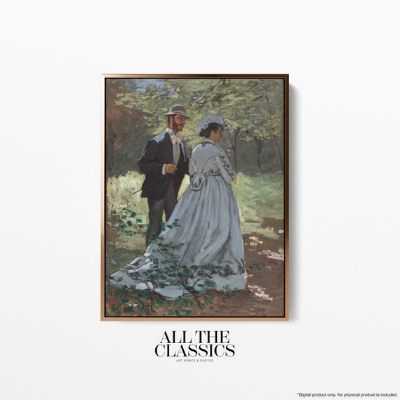 Vintage Art Print Wall Art Fine Art Wall Decor French Impressionism Neutral Colors Bazille And Camille Claude Monet
