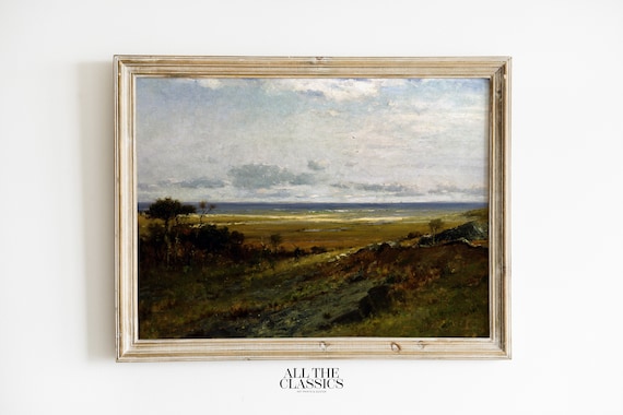 Robert Swain Gifford Near The Ocean Coastal Marsh Landscape Poster
