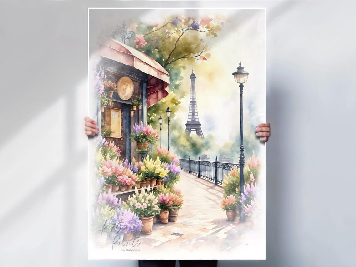 Paris Watercolour Style Travel Poster - Image 4