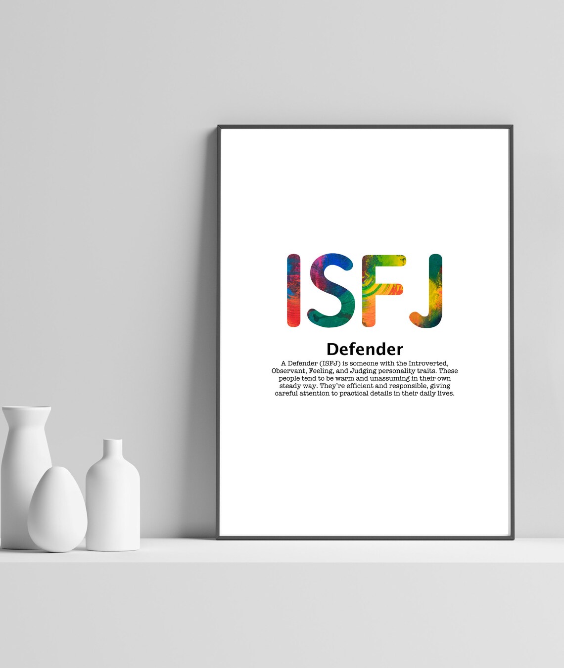 ISFJ Personality Quote Poster, Minimalist Decor