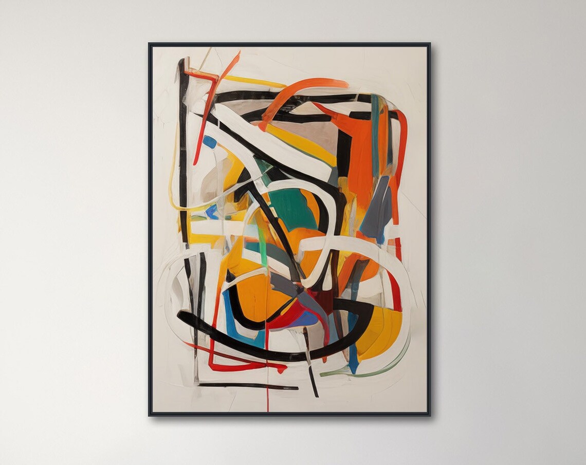 Abstract Line Art, Contemporary Gesture Art Print