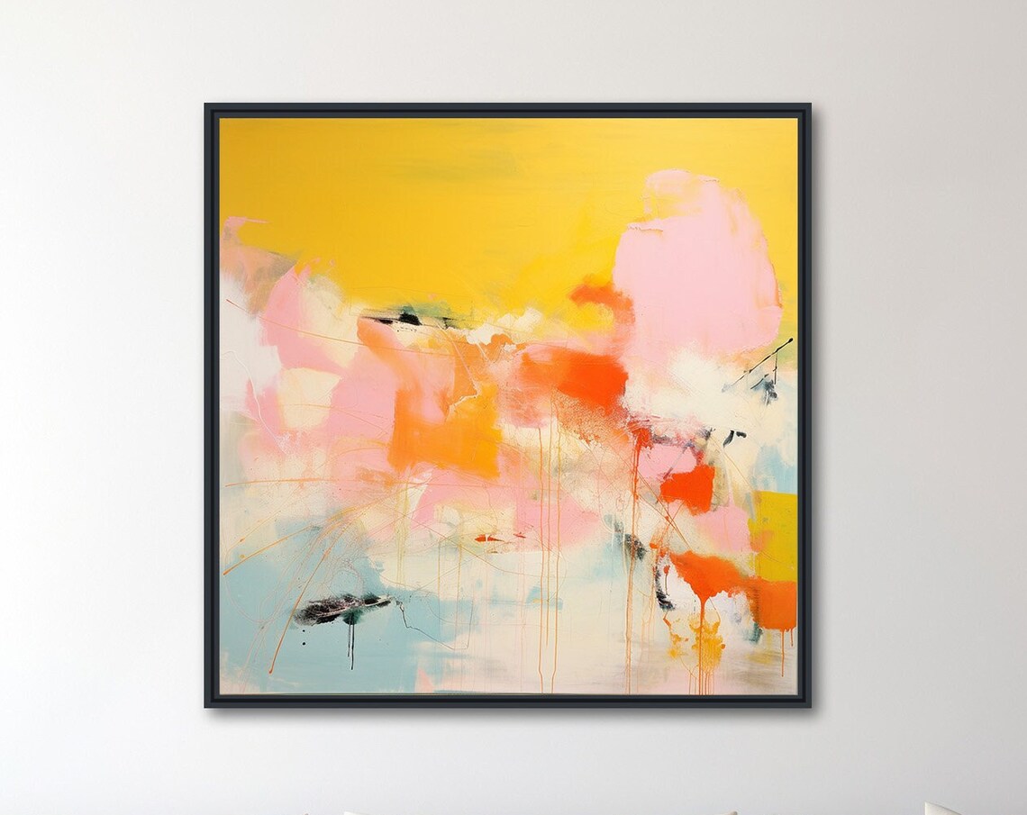 Abstract Modern Expressionist Art Print, Color Chaos