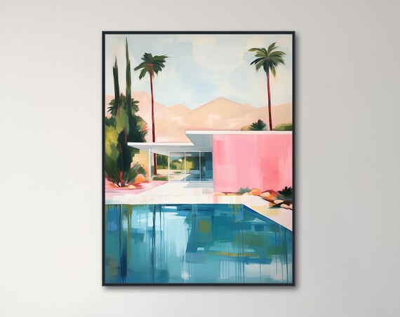 Palm Springs Mid-Century Architecture Travel Poster