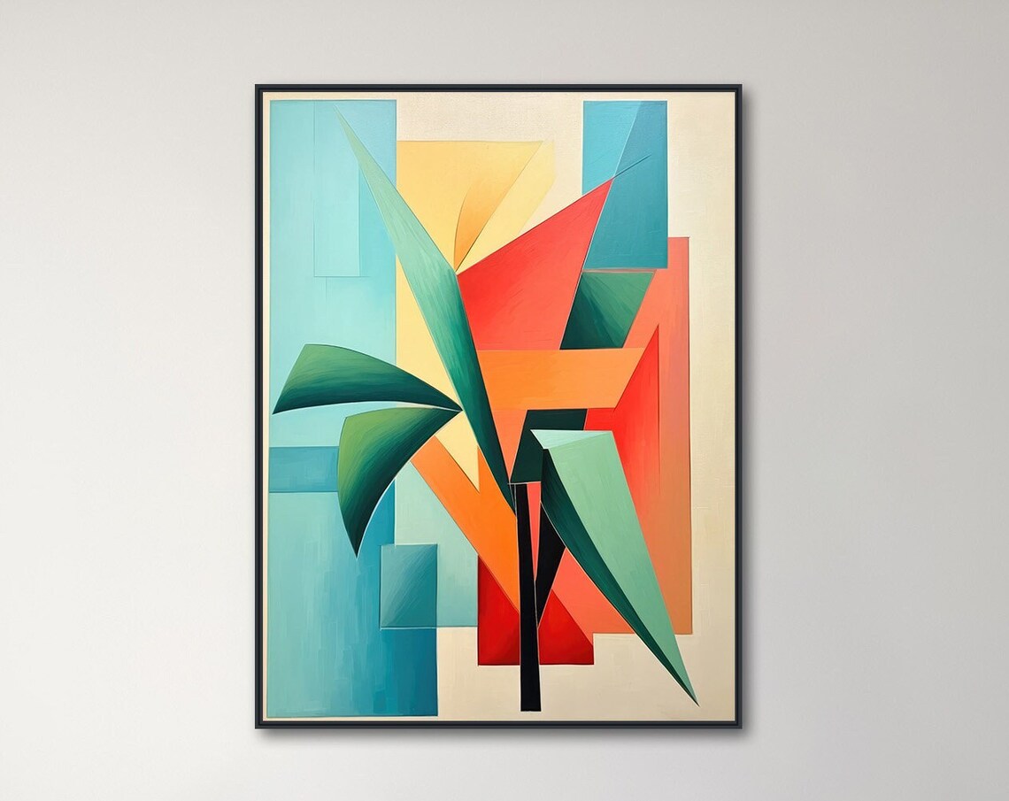 Mid Century Tropical Botanical Art Print, Paradise