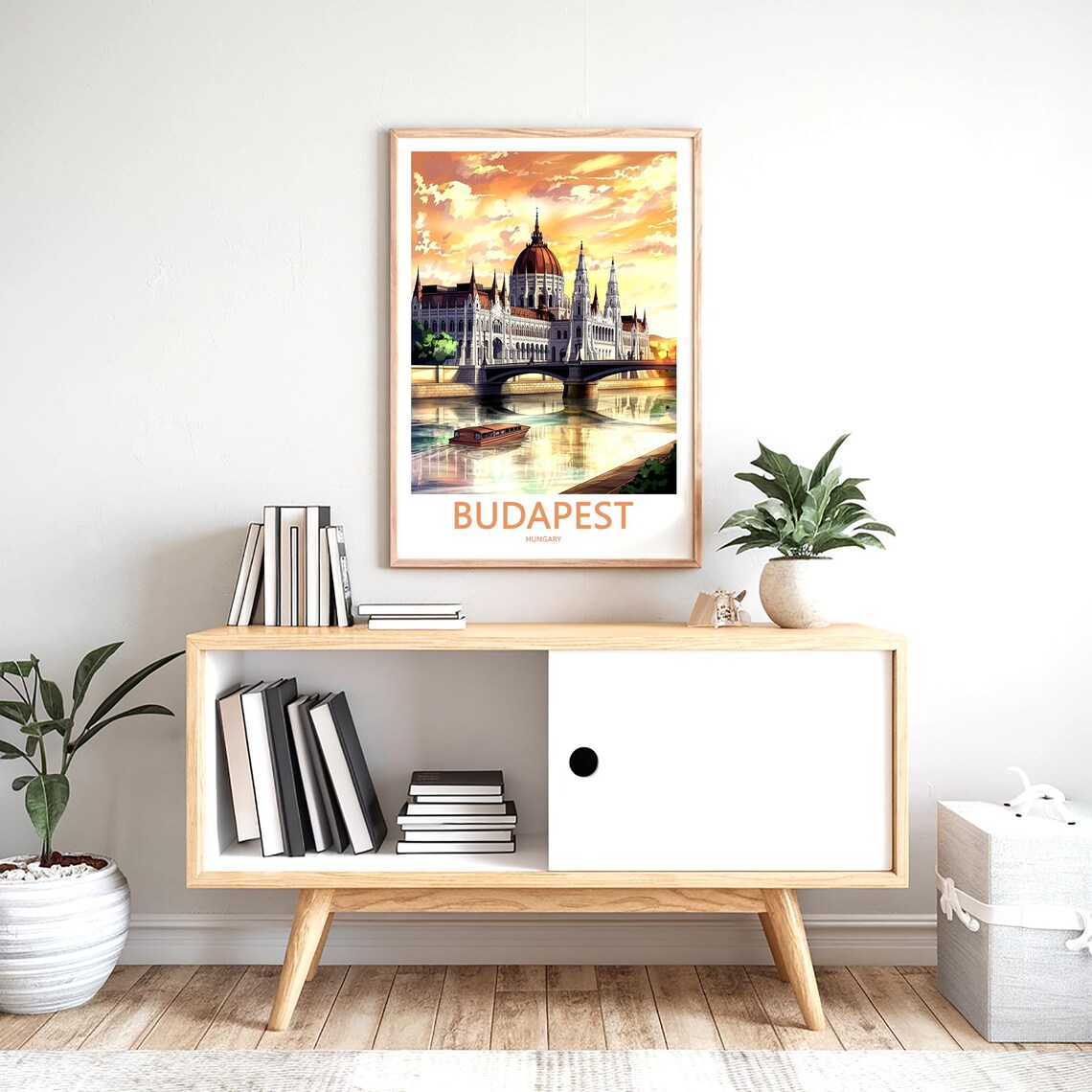 Budapest Hungary Parliament Golden Sunburst River Cruise Poster - Image 2