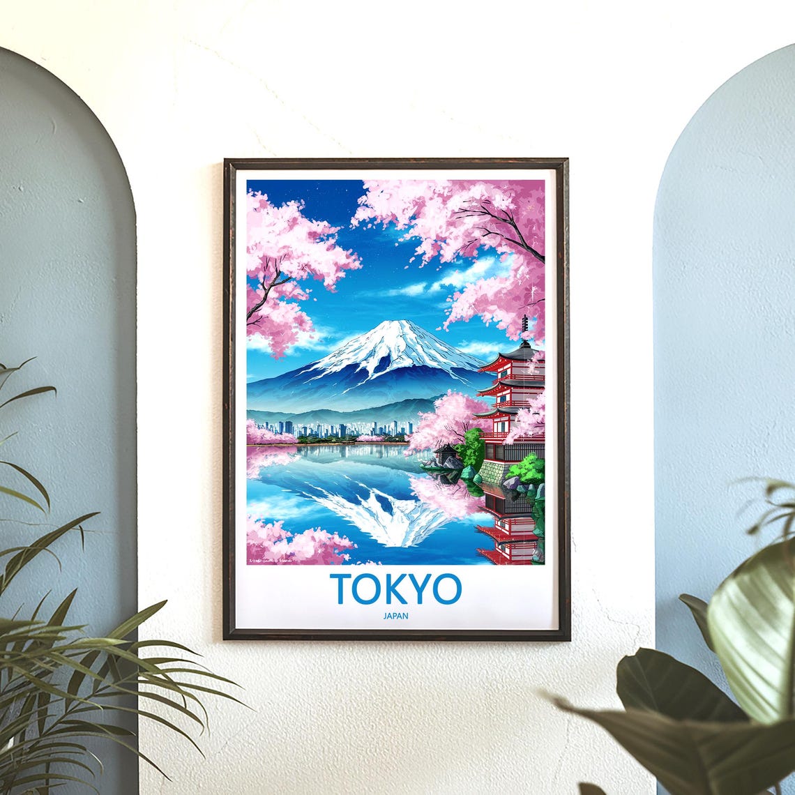 Tokyo Print Wall Art Tokyo Japan Travel Art Print Tokyo Hanging Wall Decor Tokyo Poster Prints Home Decor Tokyo Japan Poster Travel Gift Art - Image 3