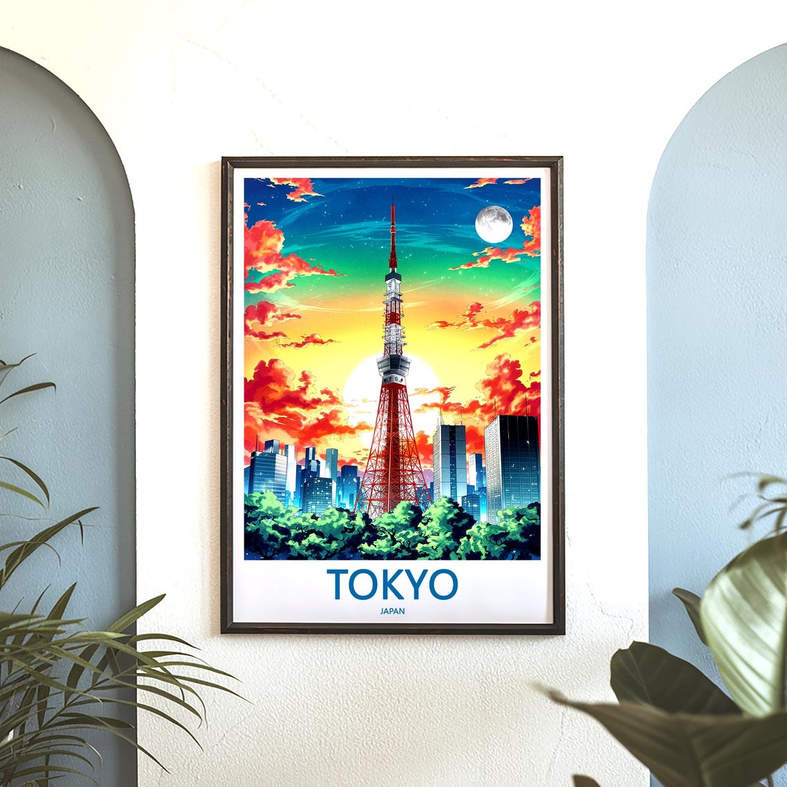 Tokyo Print Wall Art Tokyo Japan Travel Art Print Tokyo Hanging Wall Decor Tokyo Poster Prints Home Decor Tokyo Japan Poster Travel Gift Art - Image 3