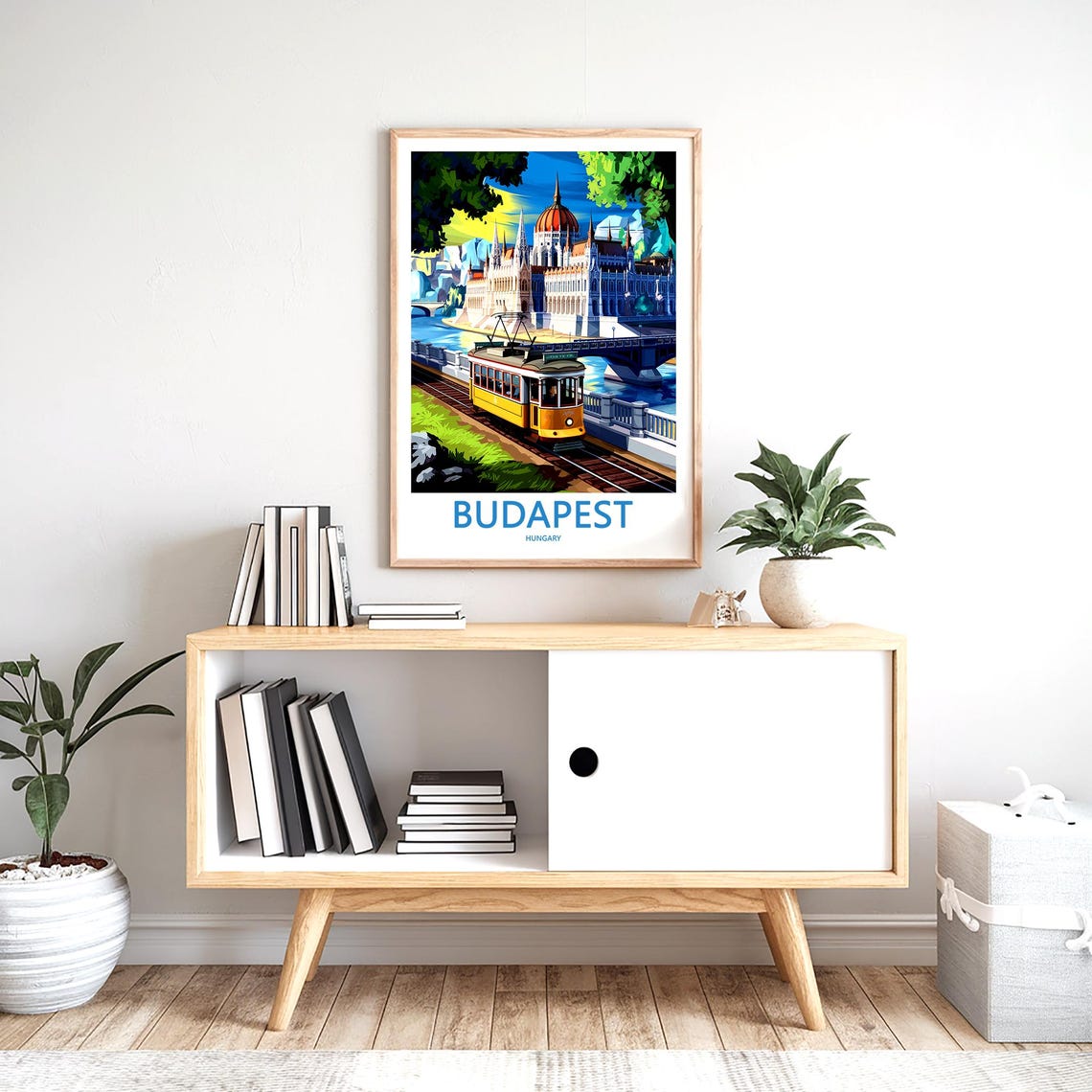 Budapest Hungary Parliament Pink Sunset With Danube Boats Poster - Image 2