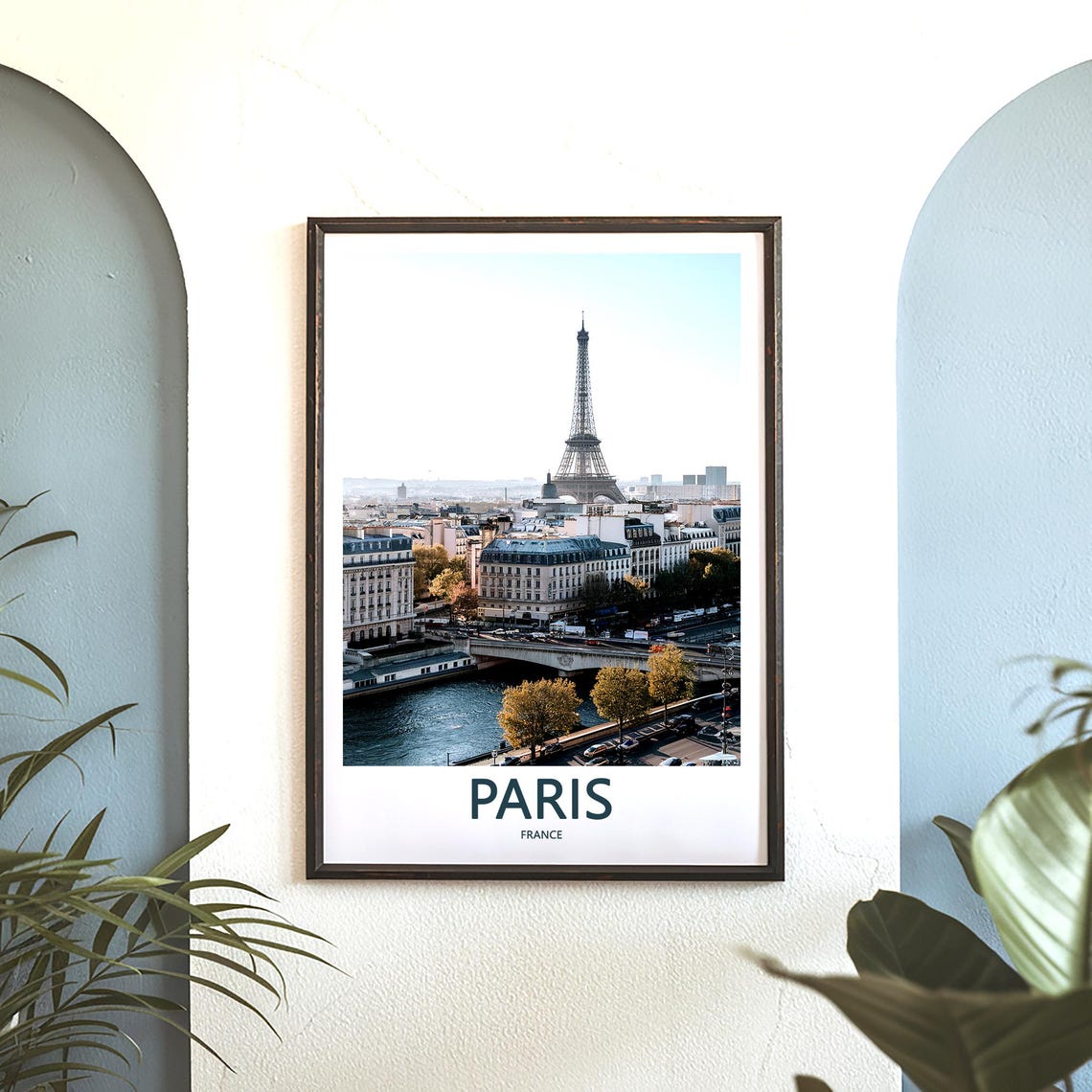 Paris Eiffel Tower Seine River Daytime Skyline Photo View Poster - Image 3