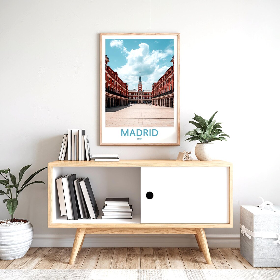 Madrid Plaza Mayor Sunny Day Historic Square Photo View Poster - Image 2